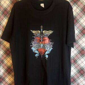 Black Bon Jovi Graphic T-Shirt